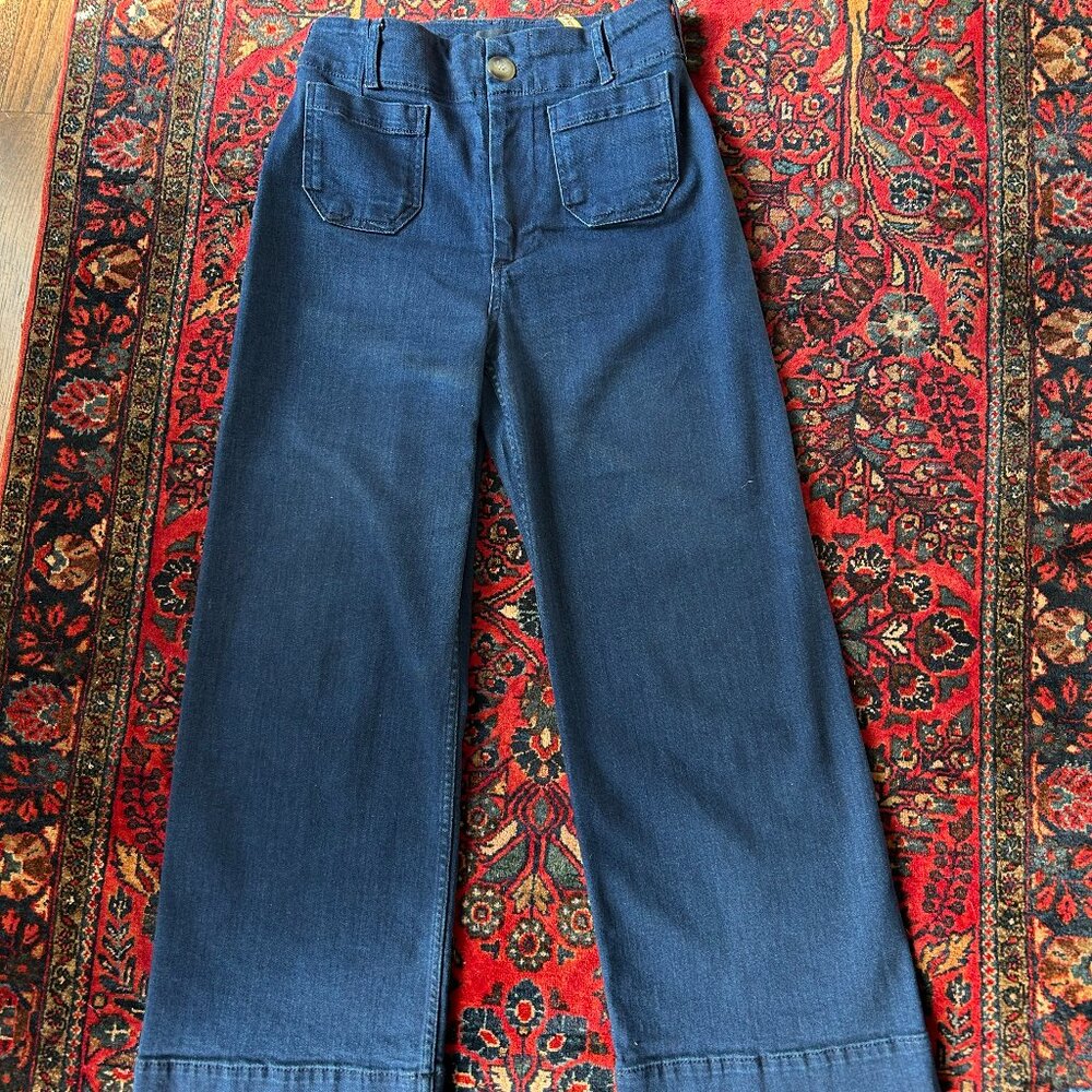 Maeve The Colette Wide Crop Jeans